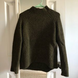 Madewell Northfield Donegal Mock Neck Olive Green